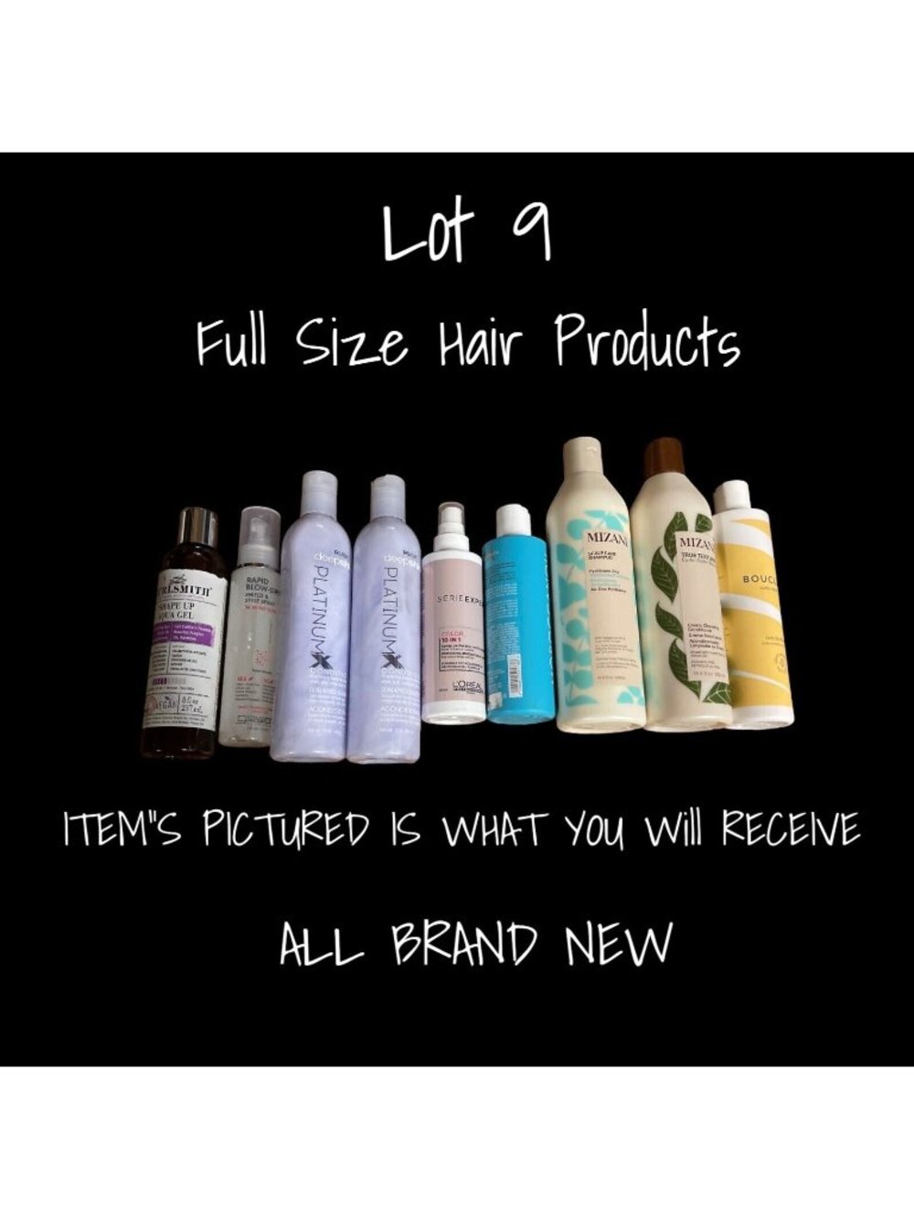 Deluxe Hair Care Set: Full Size Shampoo & Conditioner Lot of 9 - Brand New